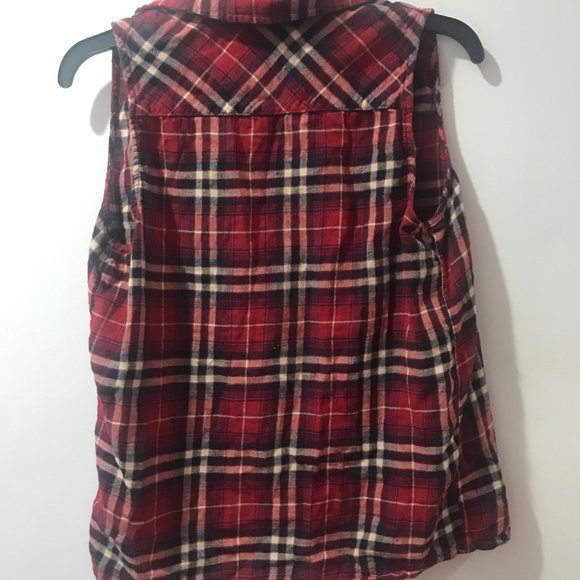 Flannel Button Up Vest - Picture 3 of 4